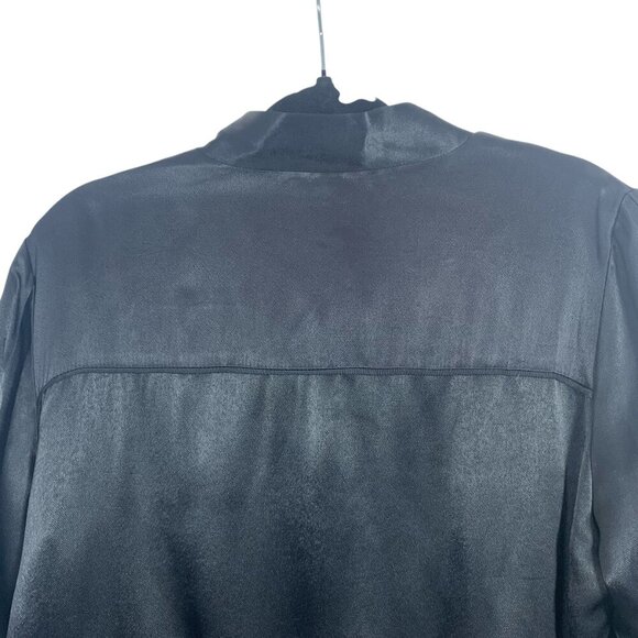 PART TWO black bomber satin jacket size 36 - Picture 6 of 16